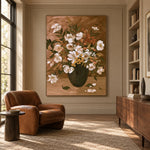 A Bouquet of Cream - interior setting 3 - expressive contemporary art painting