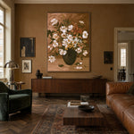A Bouquet of Cream - interior setting 4 - expressive contemporary art painting