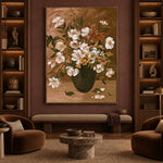 A Bouquet of Cream - interior setting 5 - expressive contemporary art painting