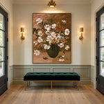 A Bouquet of Cream - interior setting 6 - expressive contemporary art painting