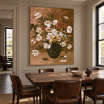 A Bouquet of Cream - interior setting 7 - expressive contemporary art painting