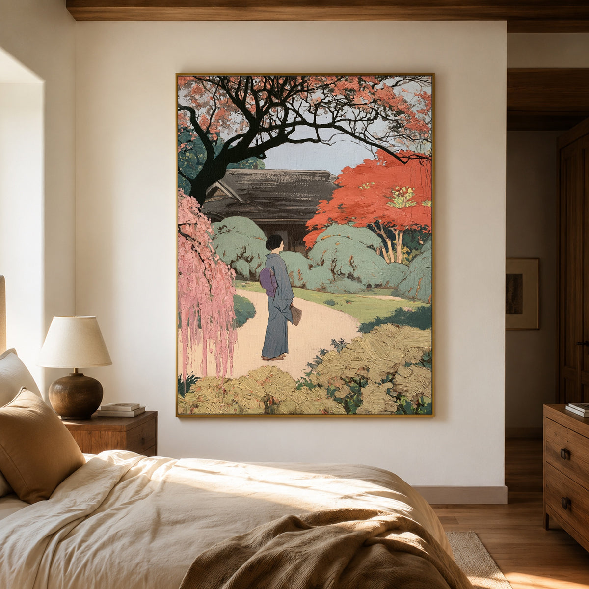 A Garden Between Seasons - interior setting 4 - expressive contemporary art painting