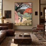 A Garden Between Seasons - interior setting 6 - expressive contemporary art painting