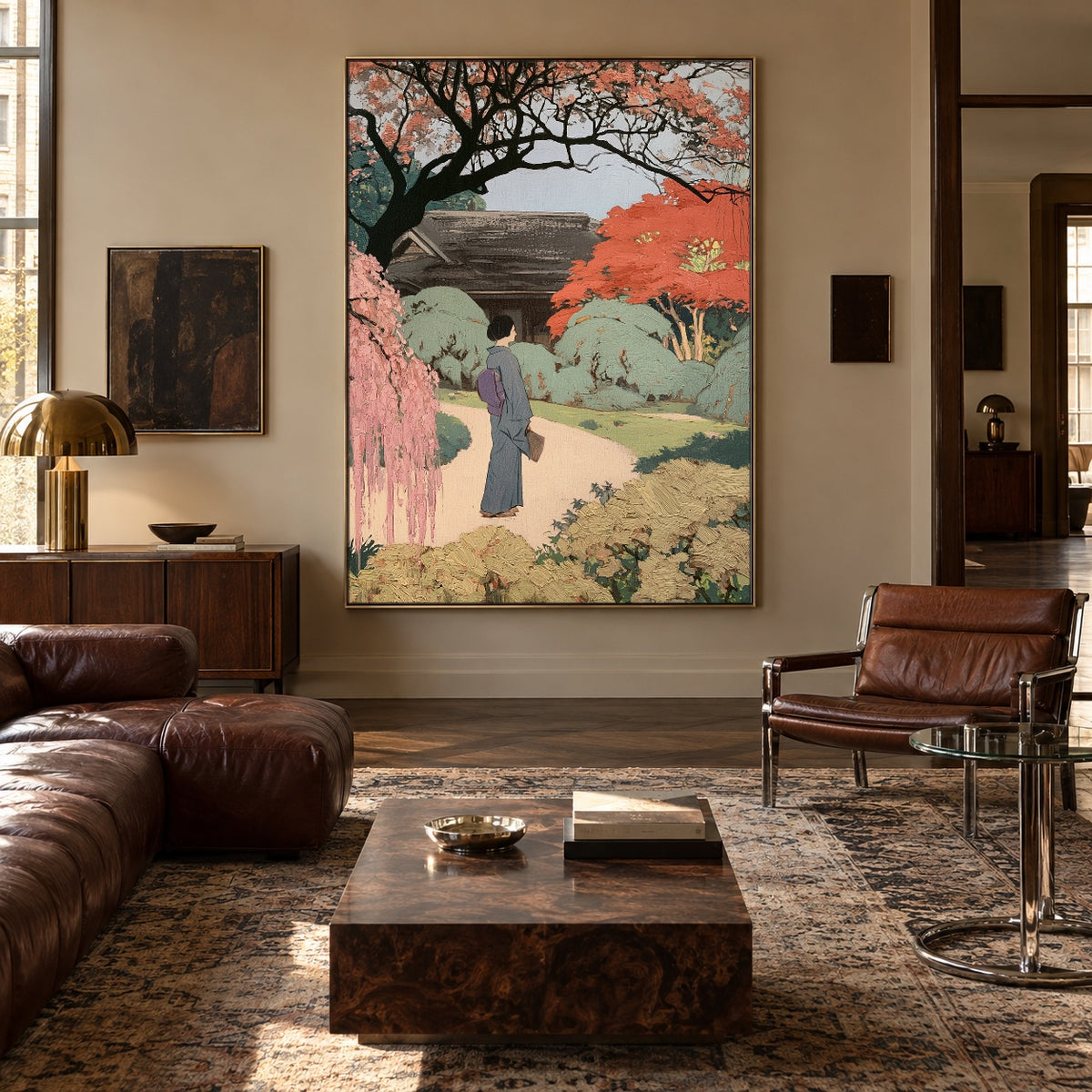 A Garden Between Seasons - interior setting 6 - expressive contemporary art painting