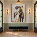 A Gentle Golden Bond - interior setting 5 - expressive contemporary art painting