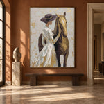A Gentle Golden Bond - interior setting 8 - expressive contemporary art painting