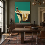 A Glass of Quiet - interior setting 5 - expressive contemporary art painting