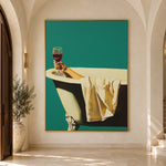A Glass of Quiet - interior setting 7 - expressive contemporary art painting