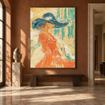 A Moment in Turquoise - interior setting 7 - expressive contemporary art painting