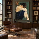 A Pause Beneath Autumn - front-view living-room hero - expressive contemporary art painting