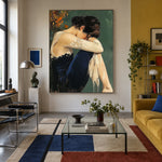 A Pause Beneath Autumn - interior setting 5 - expressive contemporary art painting