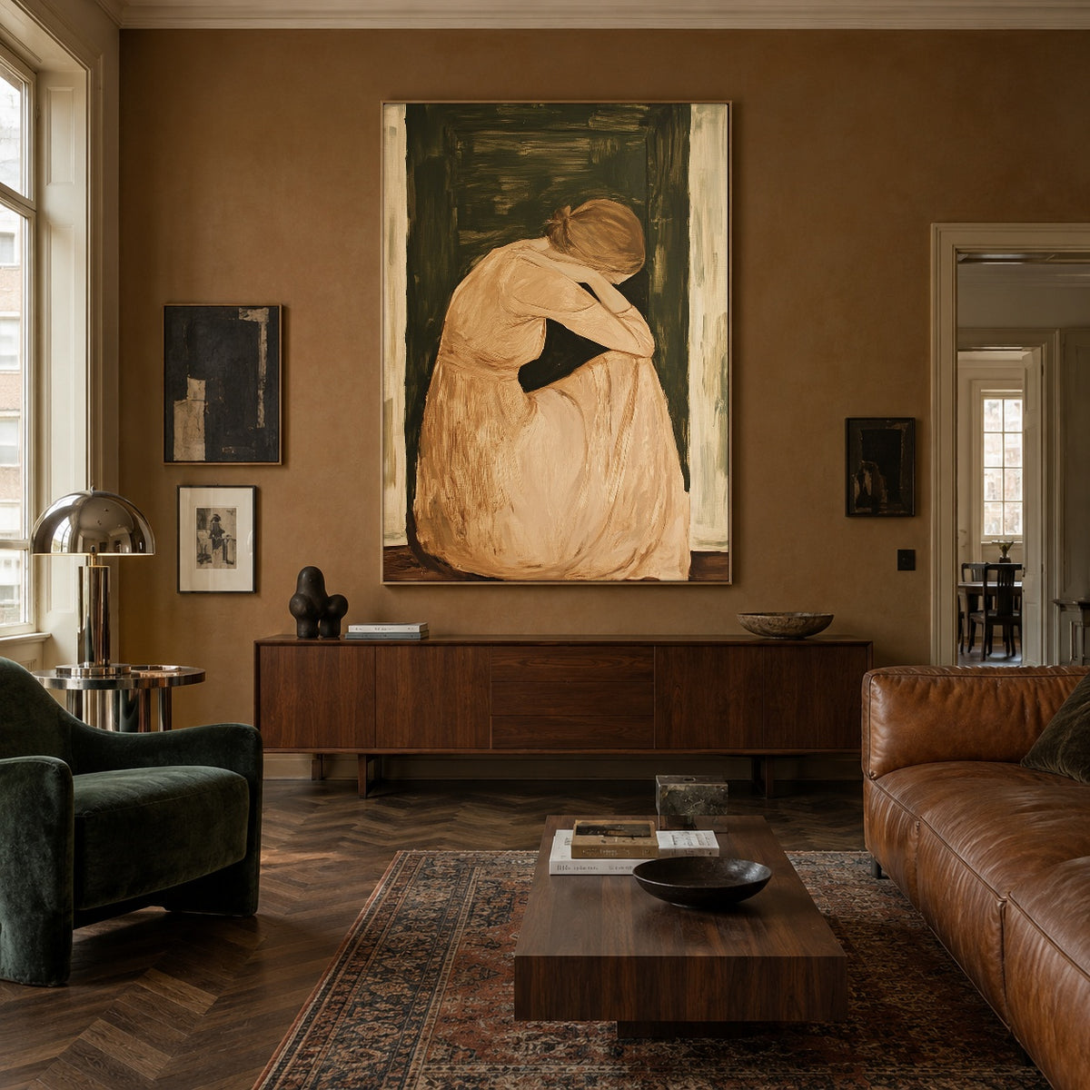 A Place Within - front-view living-room hero - expressive contemporary art painting