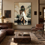 A Story by Water - interior setting 3 - expressive contemporary art painting
