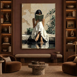 A Story by Water - interior setting 4 - expressive contemporary art painting