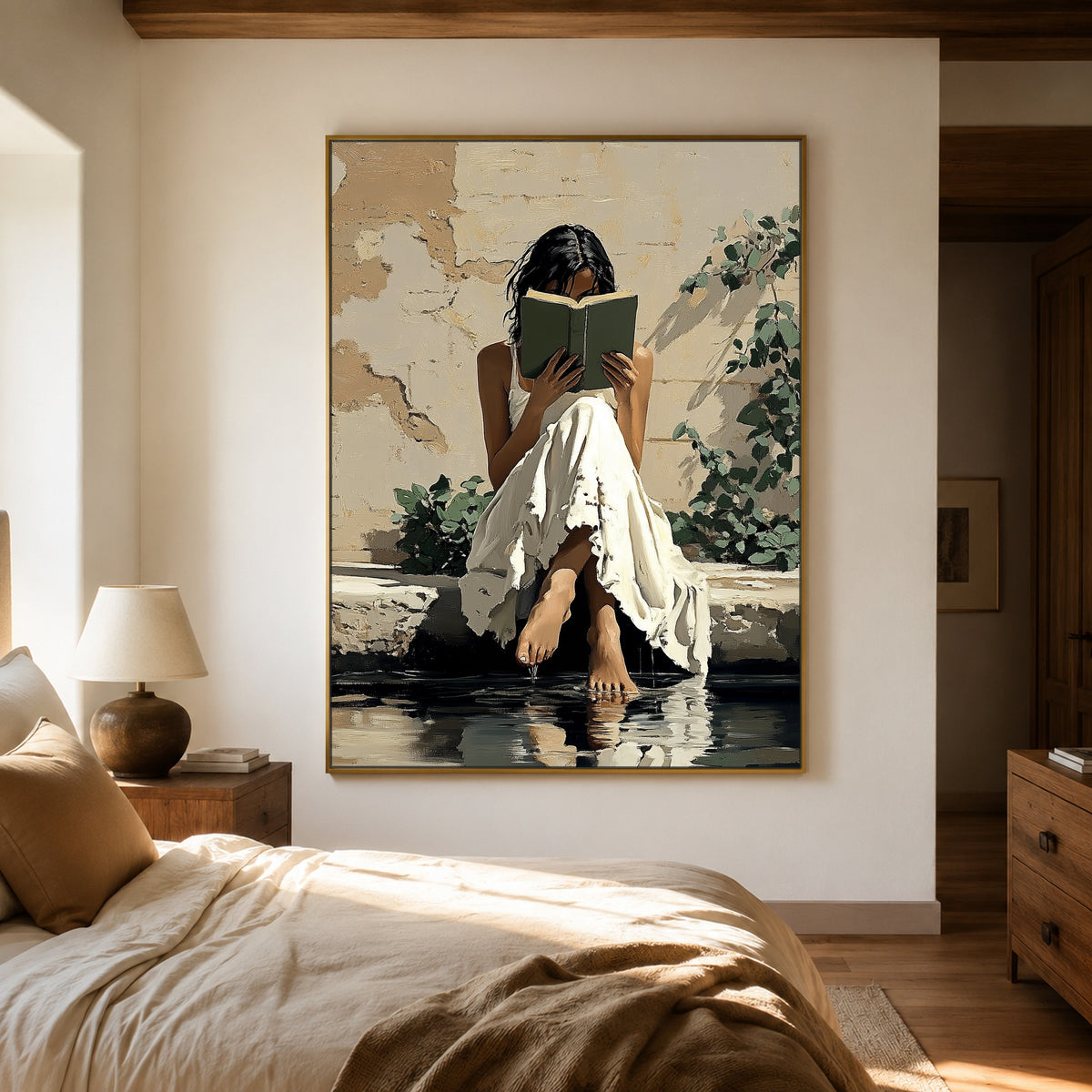 A Story by Water - interior setting 5 - expressive contemporary art painting