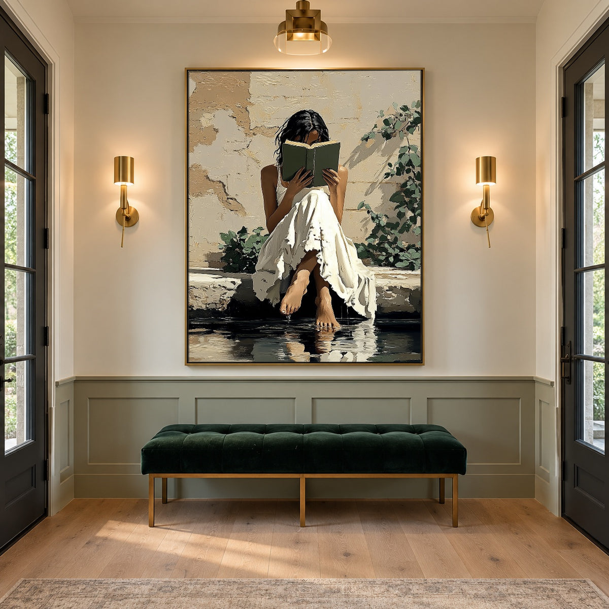 A Story by Water - interior setting 6 - expressive contemporary art painting
