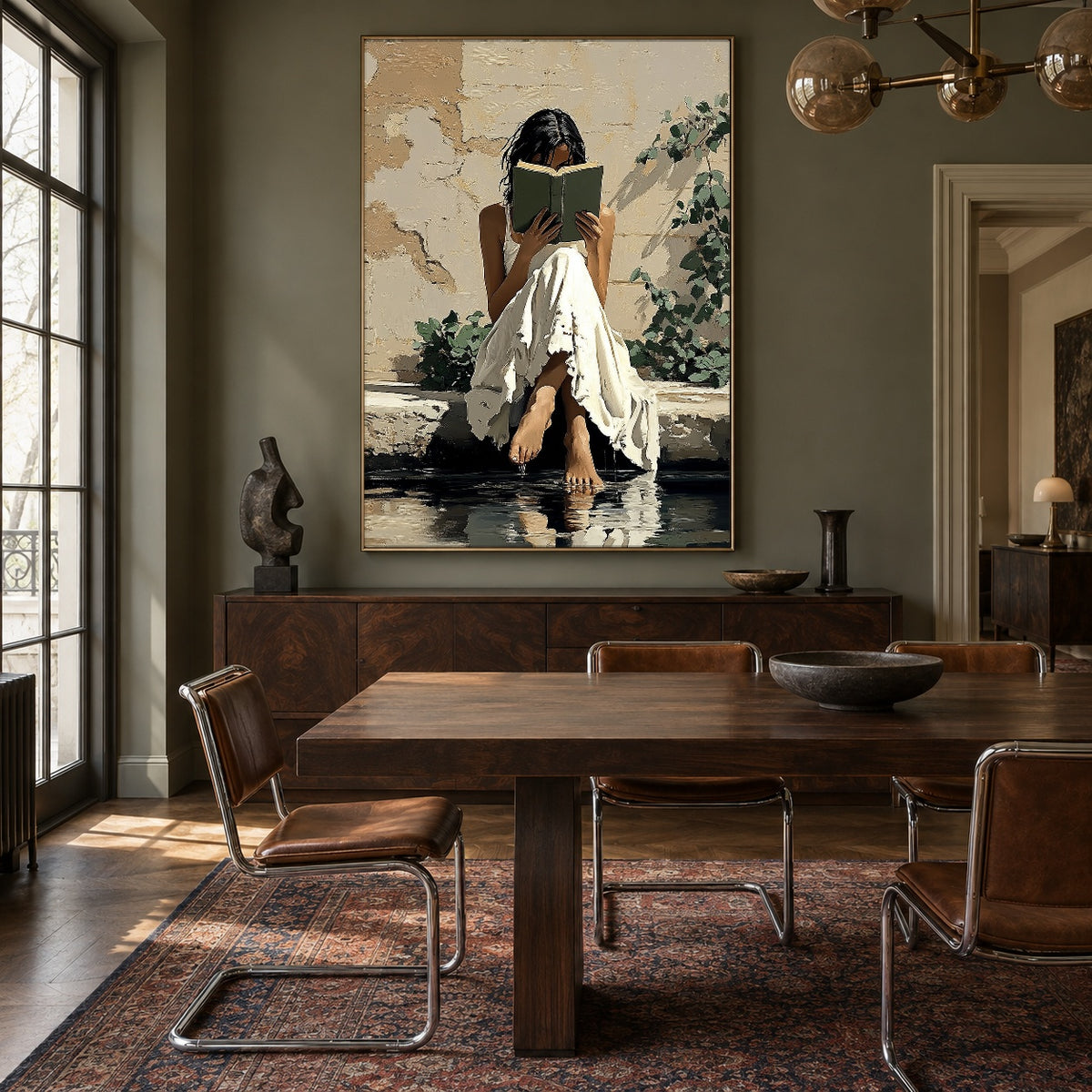 A Story by Water - interior setting 7 - expressive contemporary art painting