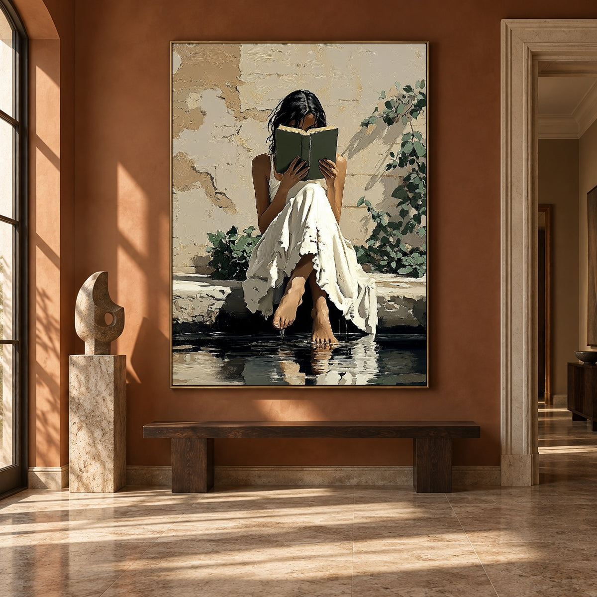 A Story by Water - interior setting 8 - expressive contemporary art painting
