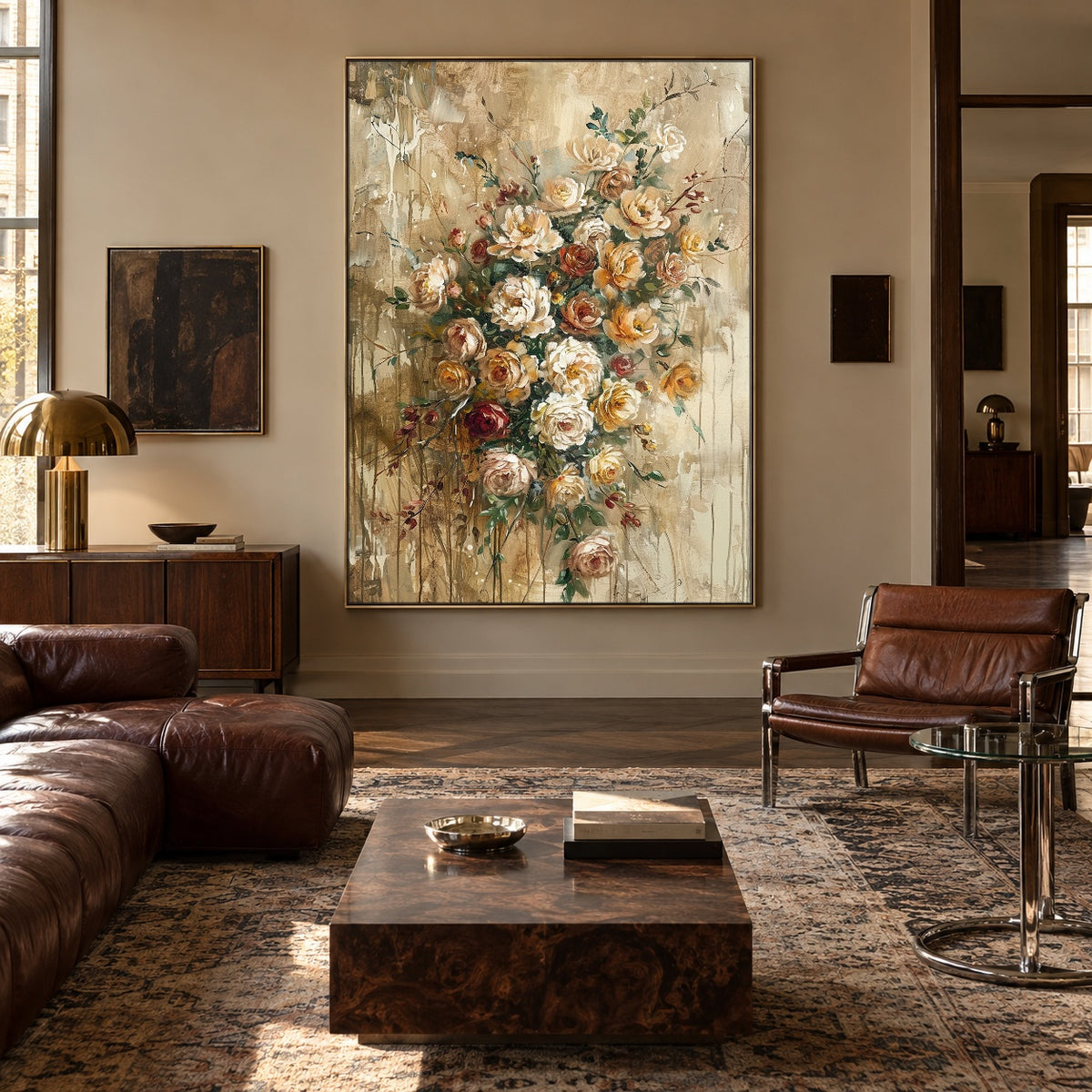 A Thousand Soft Petals - interior setting 4 - expressive contemporary art painting