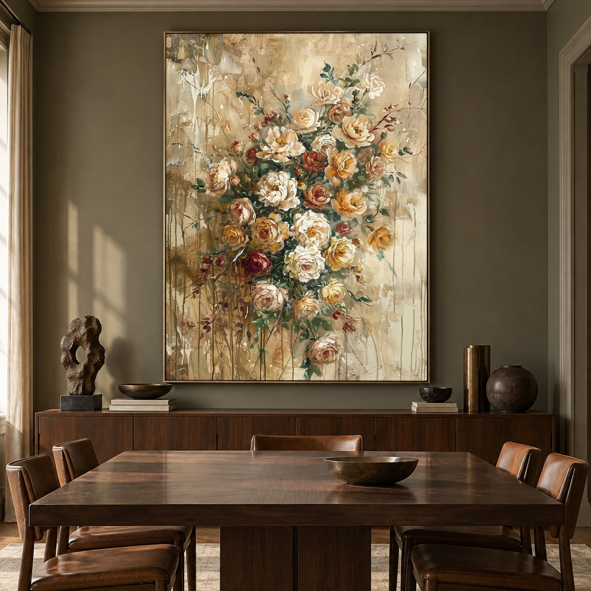 A Thousand Soft Petals - interior setting 7 - expressive contemporary art painting
