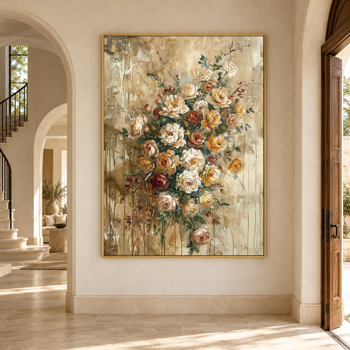 A Thousand Soft Petals - interior setting 8 - expressive contemporary art painting