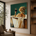 A Toast to Solitude - interior setting 6 - expressive contemporary art painting