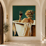 A Toast to Solitude - interior setting 8 - expressive contemporary art painting