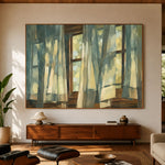 A Window Breathing Light - interior setting 07 - expressive contemporary art painting