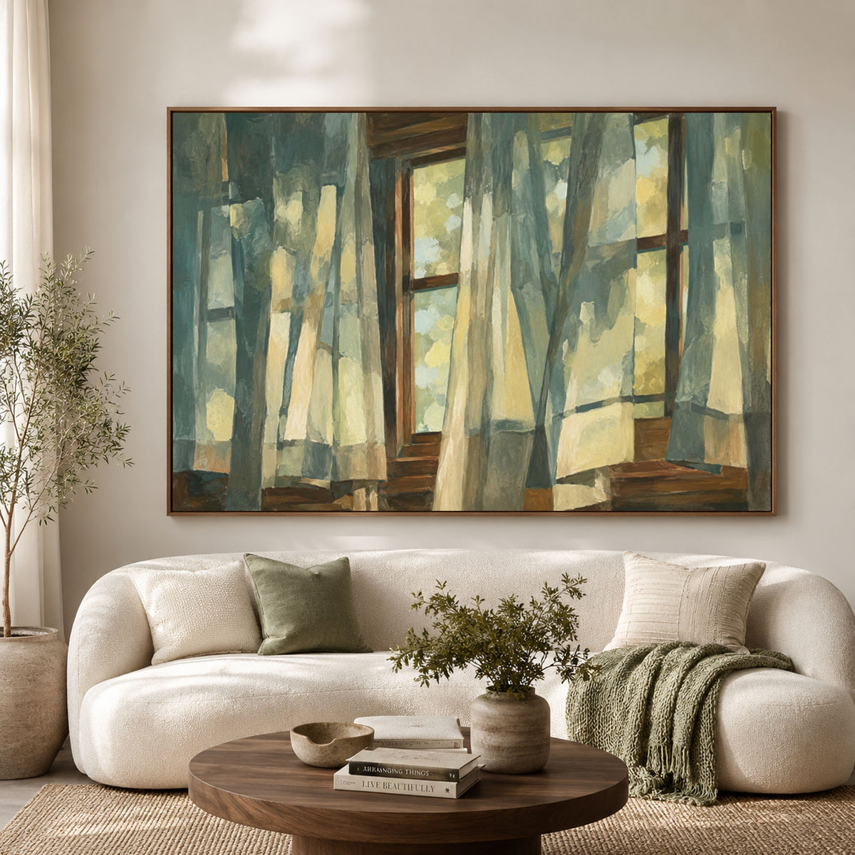 A Window Breathing Light - interior setting 08 - expressive contemporary art painting