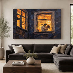 A Window Kept Warm - front view hero - expressive contemporary art painting
