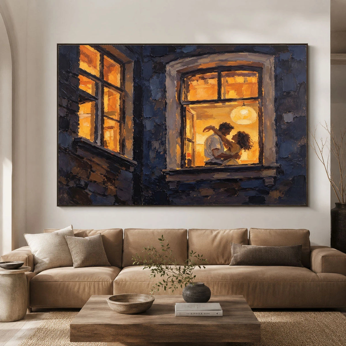 A Window Kept Warm - interior setting 03 - expressive contemporary art painting