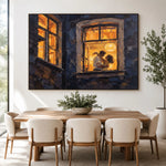 A Window Kept Warm - interior setting 04 - expressive contemporary art painting