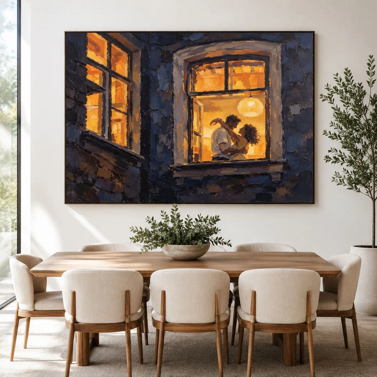 A Window Kept Warm - interior setting 04 - expressive contemporary art painting