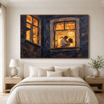 A Window Kept Warm - interior setting 05 - expressive contemporary art painting