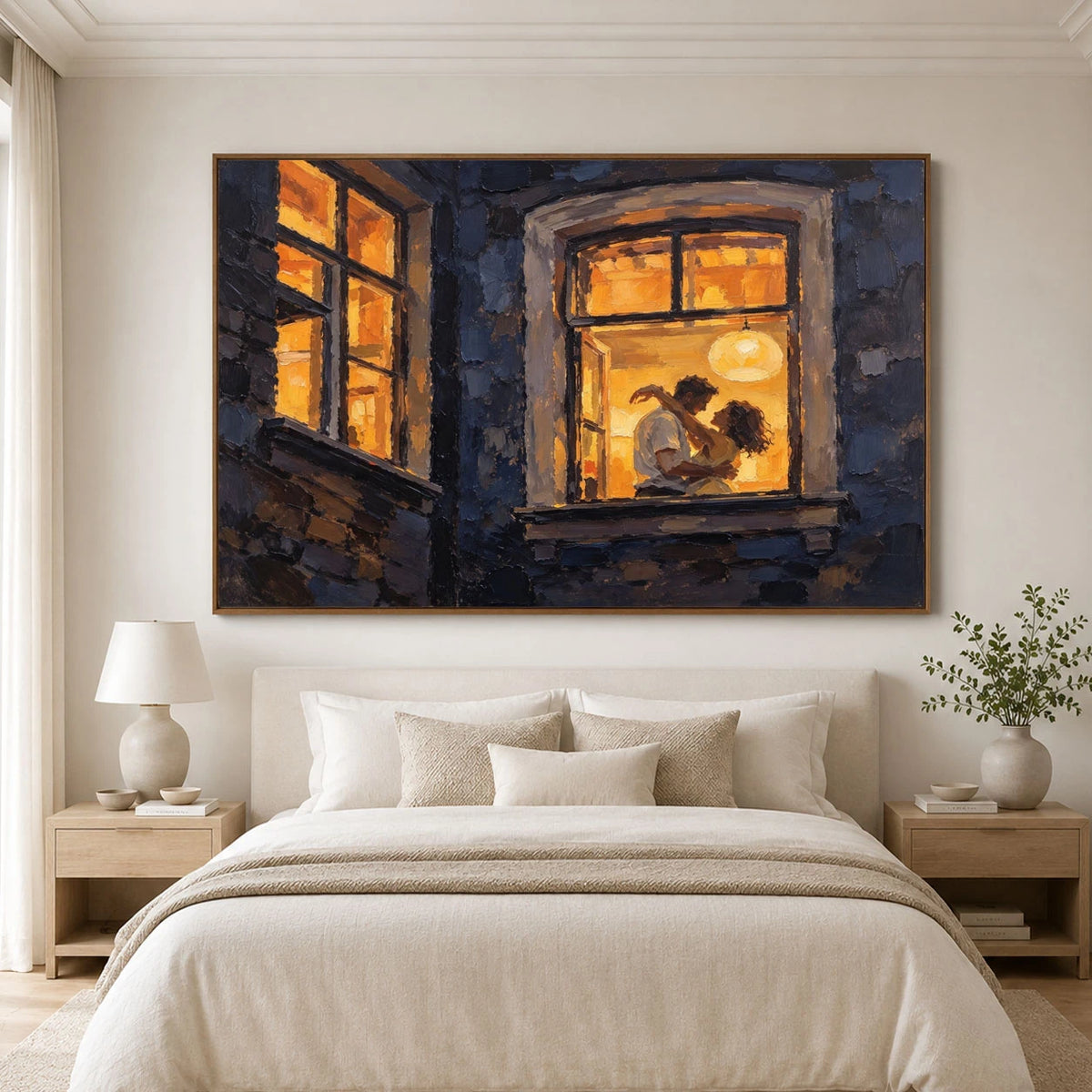 A Window Kept Warm - interior setting 05 - expressive contemporary art painting