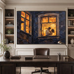 A Window Kept Warm - interior setting 06 - expressive contemporary art painting