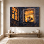 A Window Kept Warm - interior setting 07 - expressive contemporary art painting