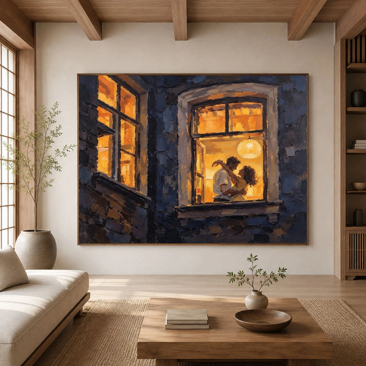 A Window Kept Warm - interior setting 08 - expressive contemporary art painting