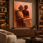 An Evening Between Us - front-view living-room hero - expressive contemporary art painting