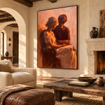 An Evening Between Us - oblique view - expressive contemporary art painting