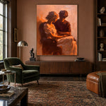 An Evening Between Us - interior setting 3 - expressive contemporary art painting