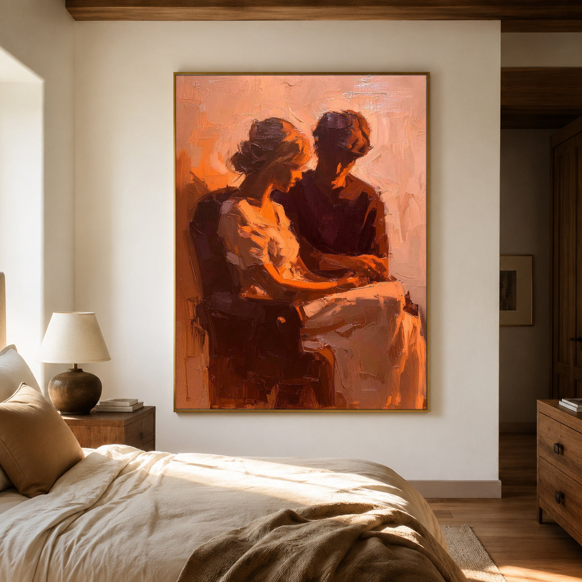 An Evening Between Us - interior setting 5 - expressive contemporary art painting
