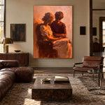 An Evening Between Us - interior setting 6 - expressive contemporary art painting