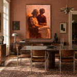 An Evening Between Us - interior setting 7 - expressive contemporary art painting