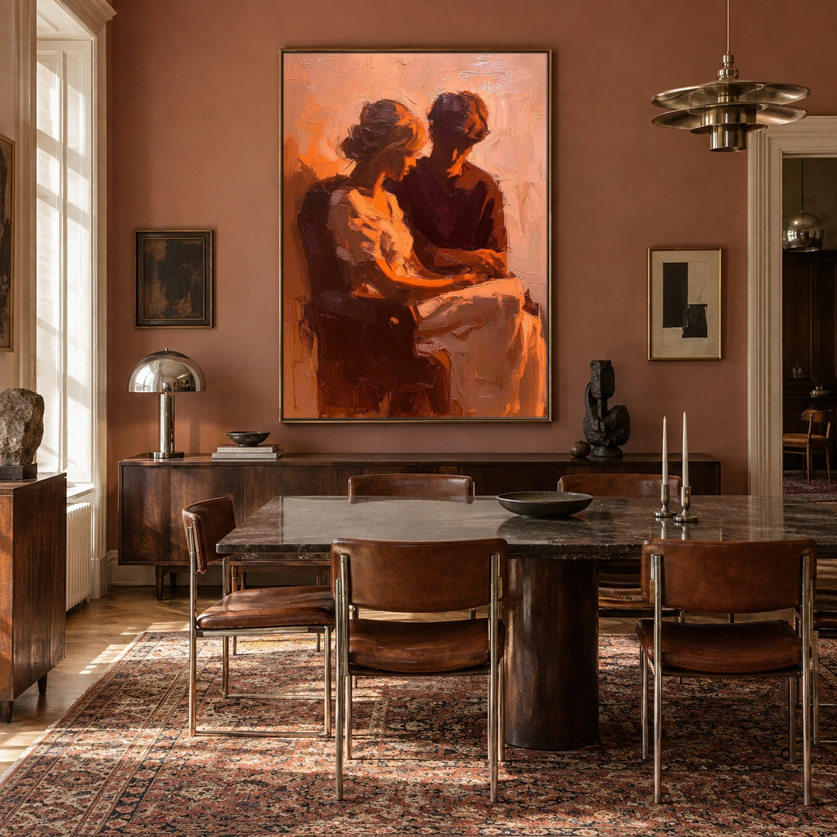 An Evening Between Us - interior setting 7 - expressive contemporary art painting