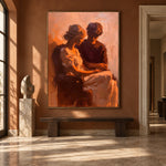 An Evening Between Us - interior setting 8 - expressive contemporary art painting