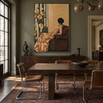 An Hour Among Roses - interior setting 6 - expressive contemporary art painting