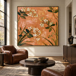 Apricot Blossom Song - interior setting 5 - expressive contemporary art painting