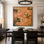 Apricot Blossom Song - interior setting 7 - expressive contemporary art painting