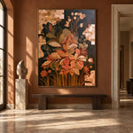 Autumn Bouquet Collage - interior setting 7 - expressive contemporary art painting